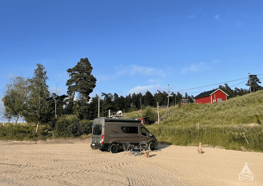 Campground at dusk